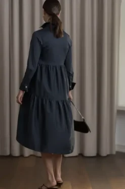Original Story Clarette pitkähihainen mekko, dark navy