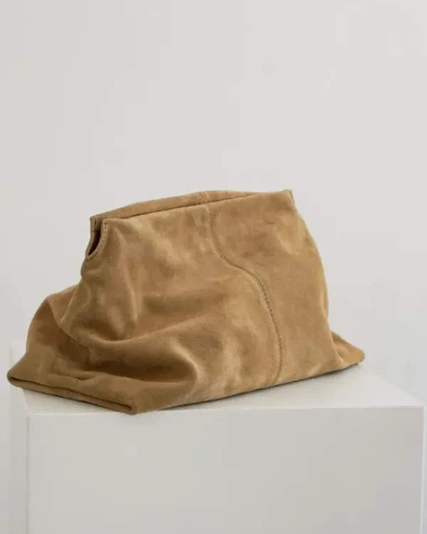 Flattered - Clay Clutch mokkanahkaa, sand