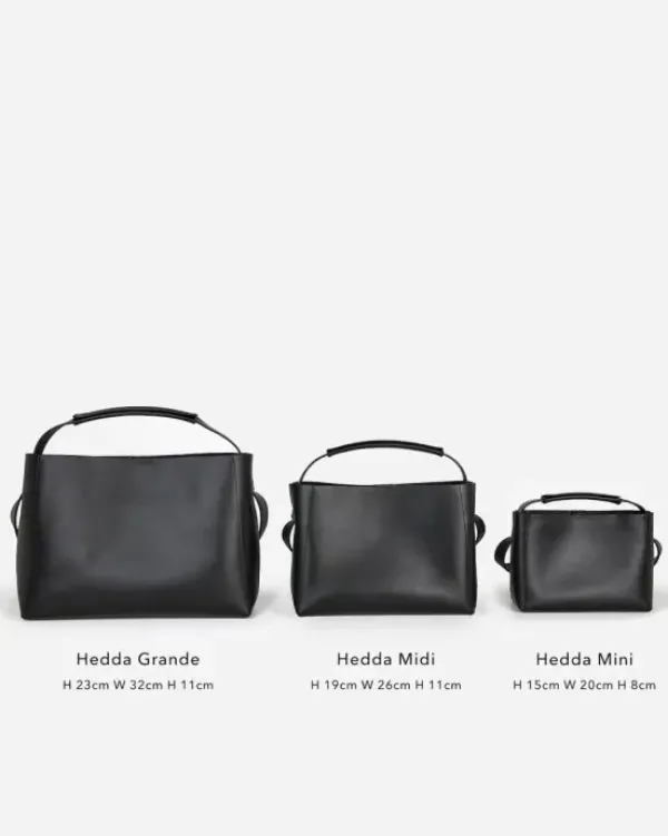 Flattered - Hedda midi handbag, black