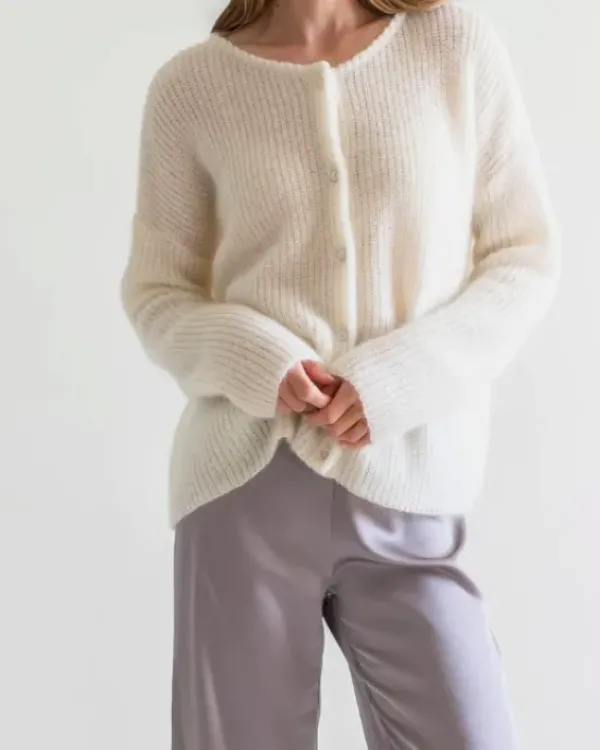 Gauhar Helsinki Gauhar - Mohair neuletakki, white