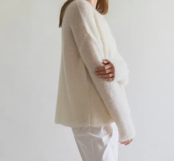 Gauhar Helsinki Gauhar - Mohair neuletakki, white