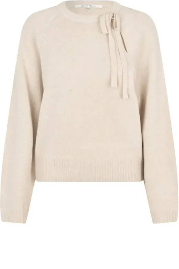 Second Female Joline Knit O-Neck, pumice stone