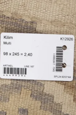 Bargi Kelim matto, multi custom #622 / 98x245cm