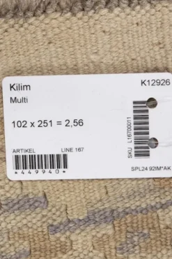 Bargi Kelim matto, multi custom #623 / 102x251cm