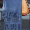 Stackelbergs Mohair torkkupeitto, Denim Blue