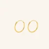 Pernille Corydon - Micro Plain Hoops, kulta 15mm