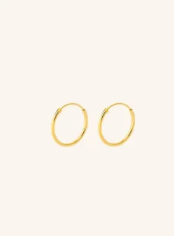 Pernille Corydon - Micro Plain Hoops, kulta 15mm