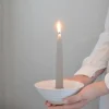 Tuias - Kynttiläkuppi mini kruunukynttilälle, valkoinen
